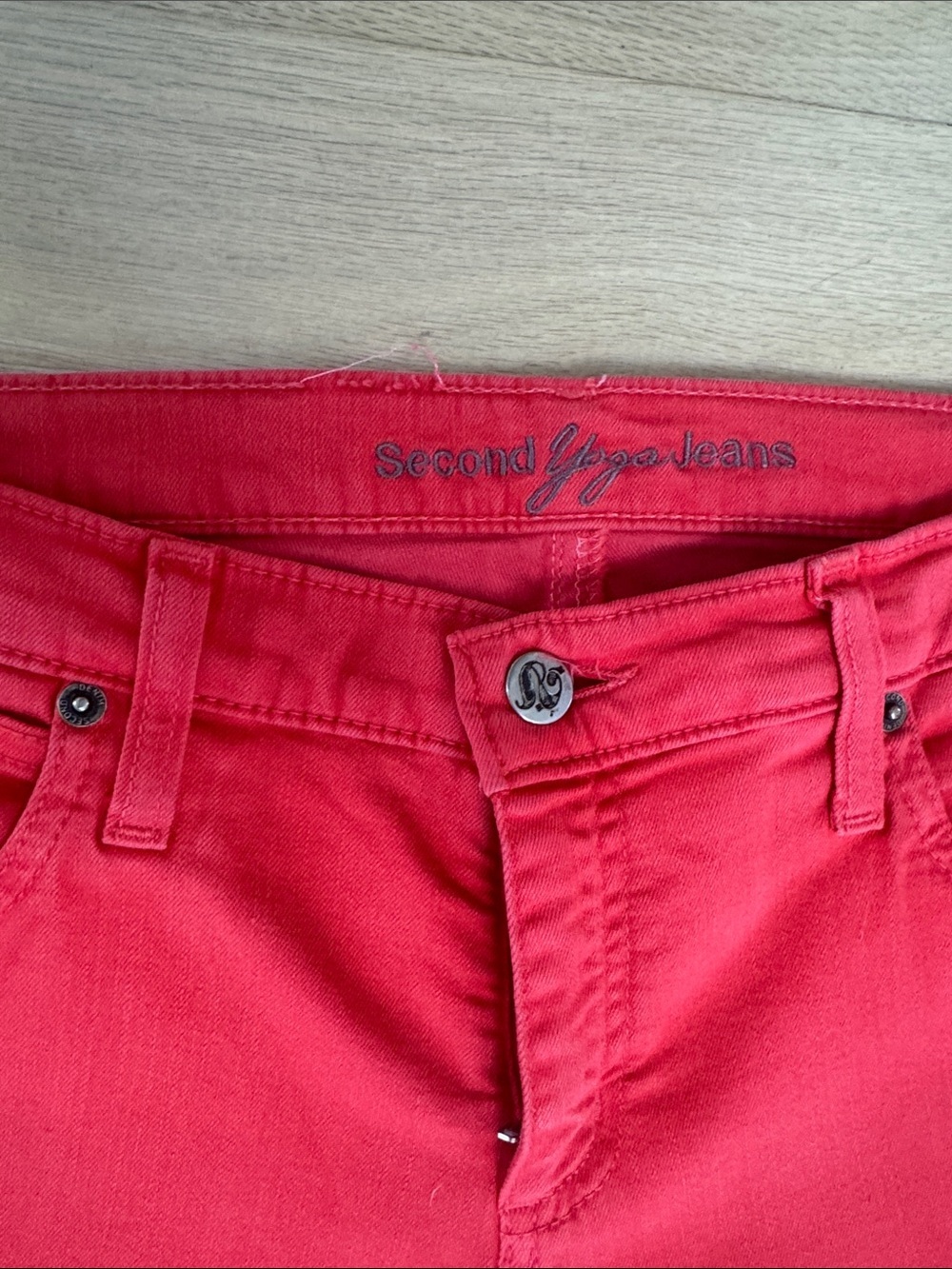 Second Yoga Jeans Pink Coral Jeans size 30 - Picture 3 of 7